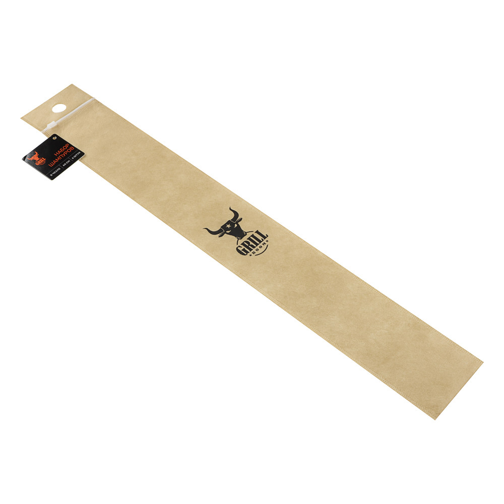 Набор шампуров 6шт тм GRILLBOOM, нерж.сталь, 60см, в чехле, арт.№ 103-019