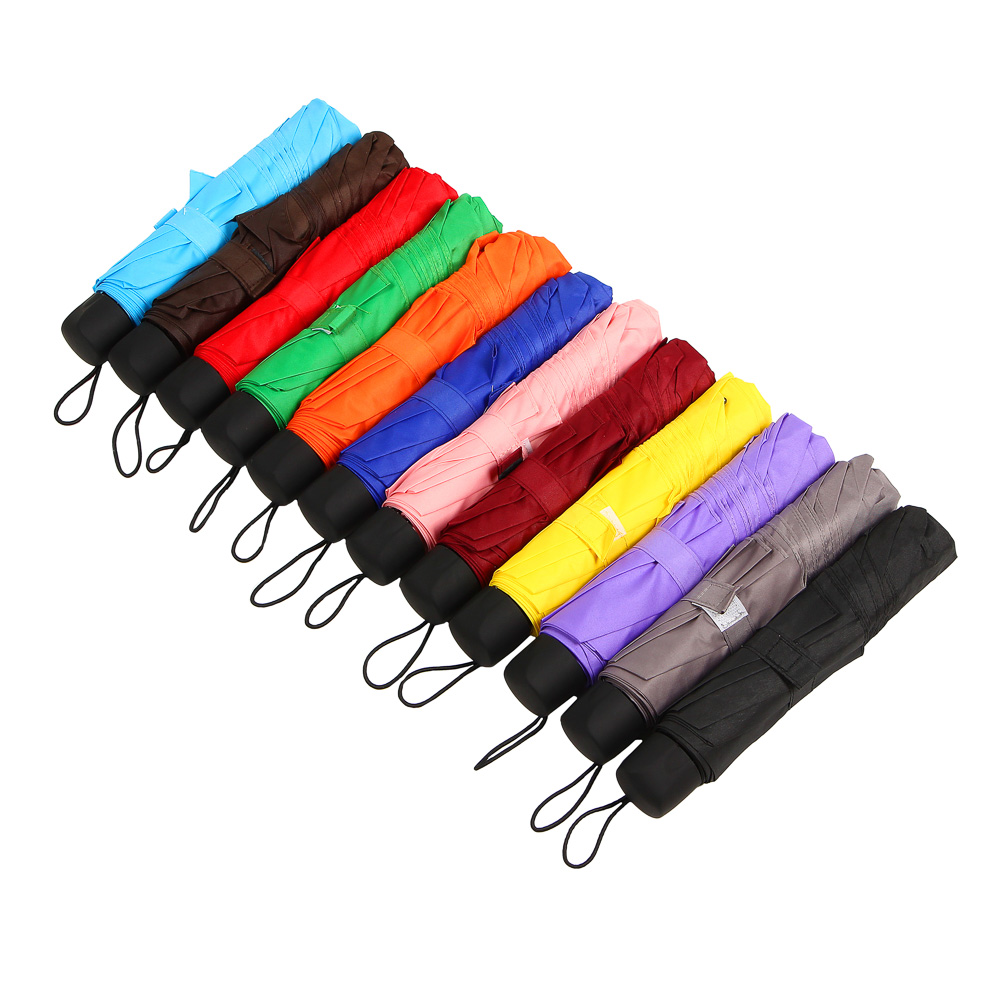 Зонт универсальный, механика, металл, пластик, полиэстер, 53,5см, 8 спиц, 12 цветов, 3375S, арт.№ 302-218