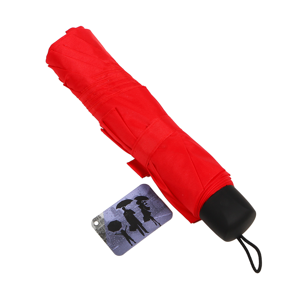 Зонт универсальный, механика, металл, пластик, полиэстер, 53,5см, 8 спиц, 12 цветов, 3375S, арт.№ 302-218