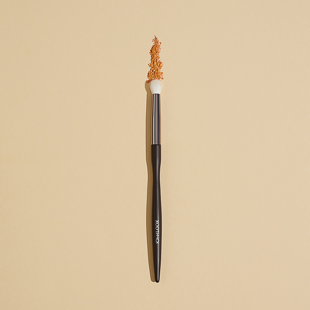 ЮНИLOOK Кисть для нанесения и растушевки теней, натуральный ворс, дерево, металл 15,7см, арт.№ 357-276