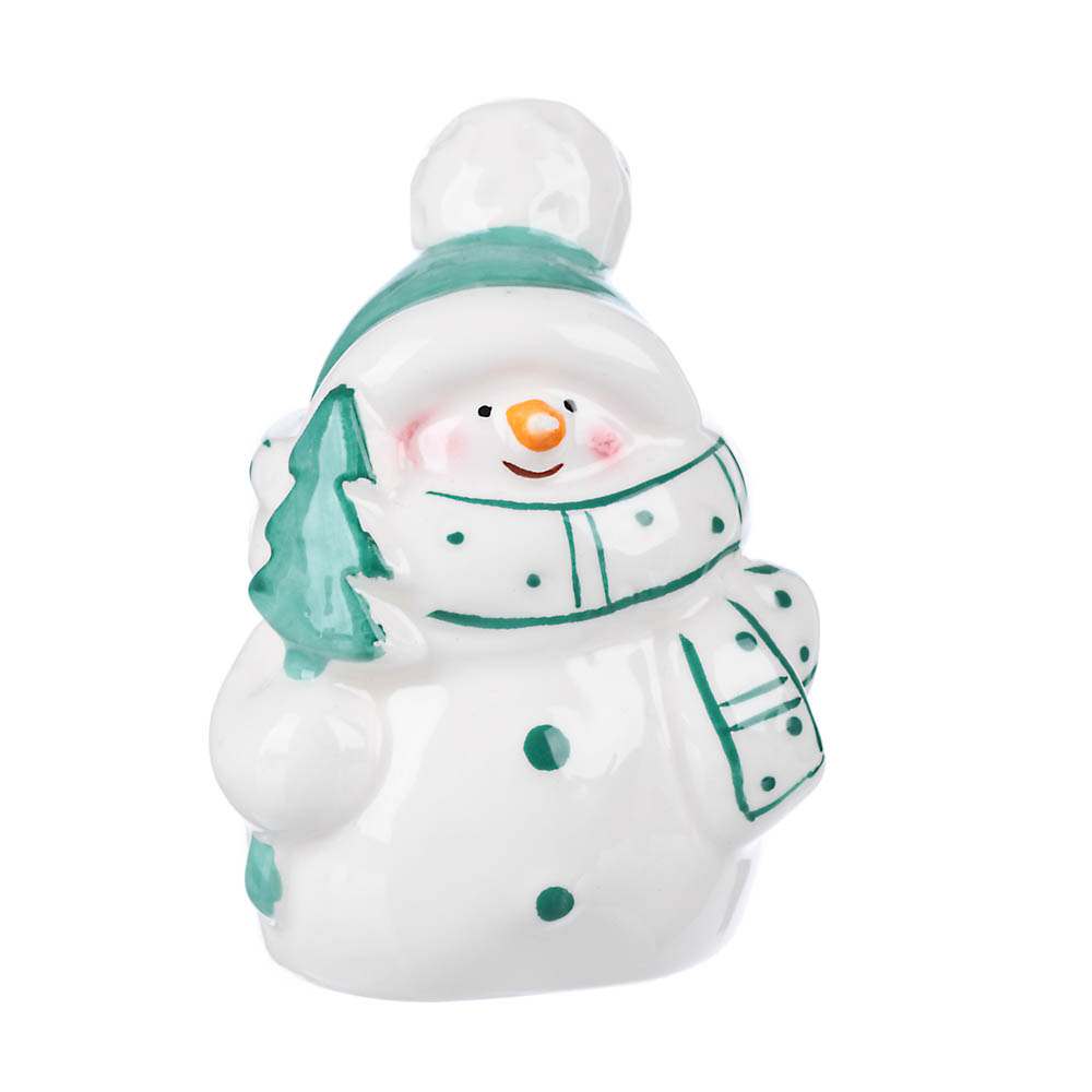 СНОУ БУМ Сувенир снеговичок, доломит, бирюза, 6х5,5х8см, 3 дизайна, арт.№ 396-678