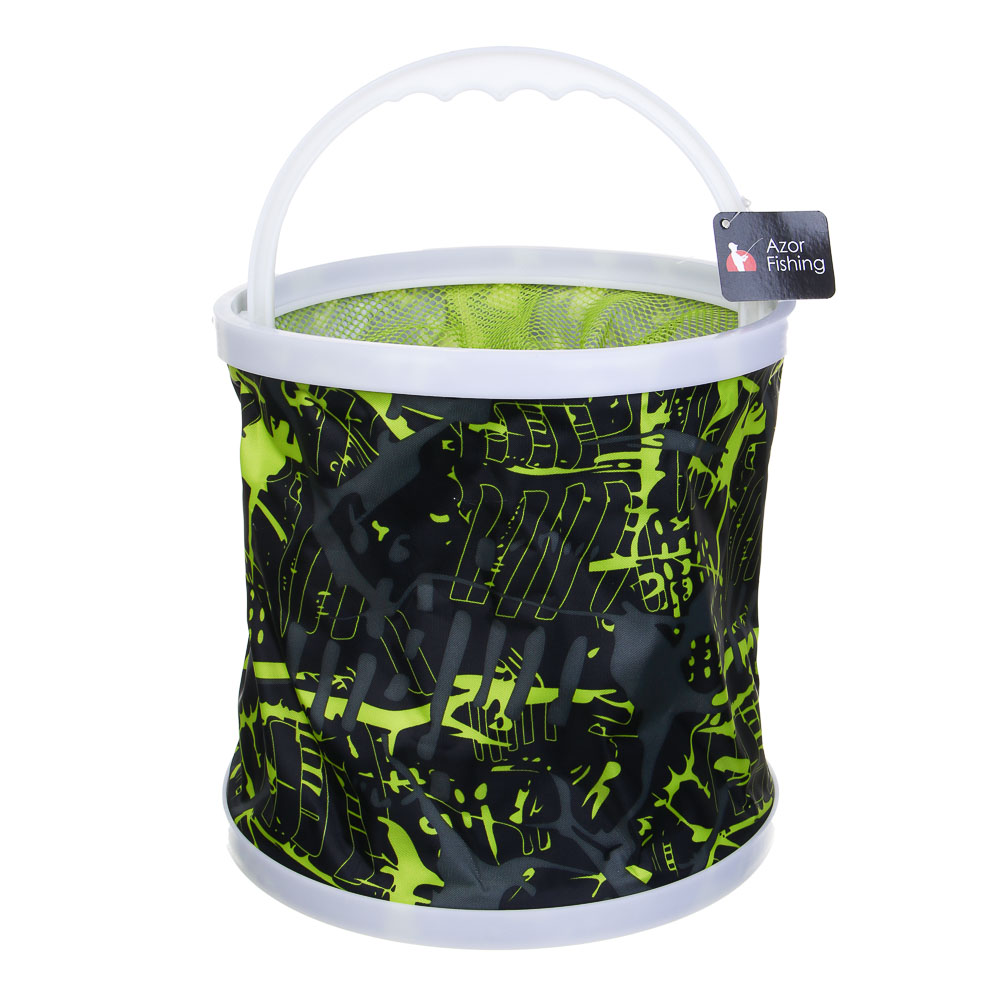 Ведро для рыбалки с сеткой тм AZOR FISHING, 11 л, арт.№ 147-036