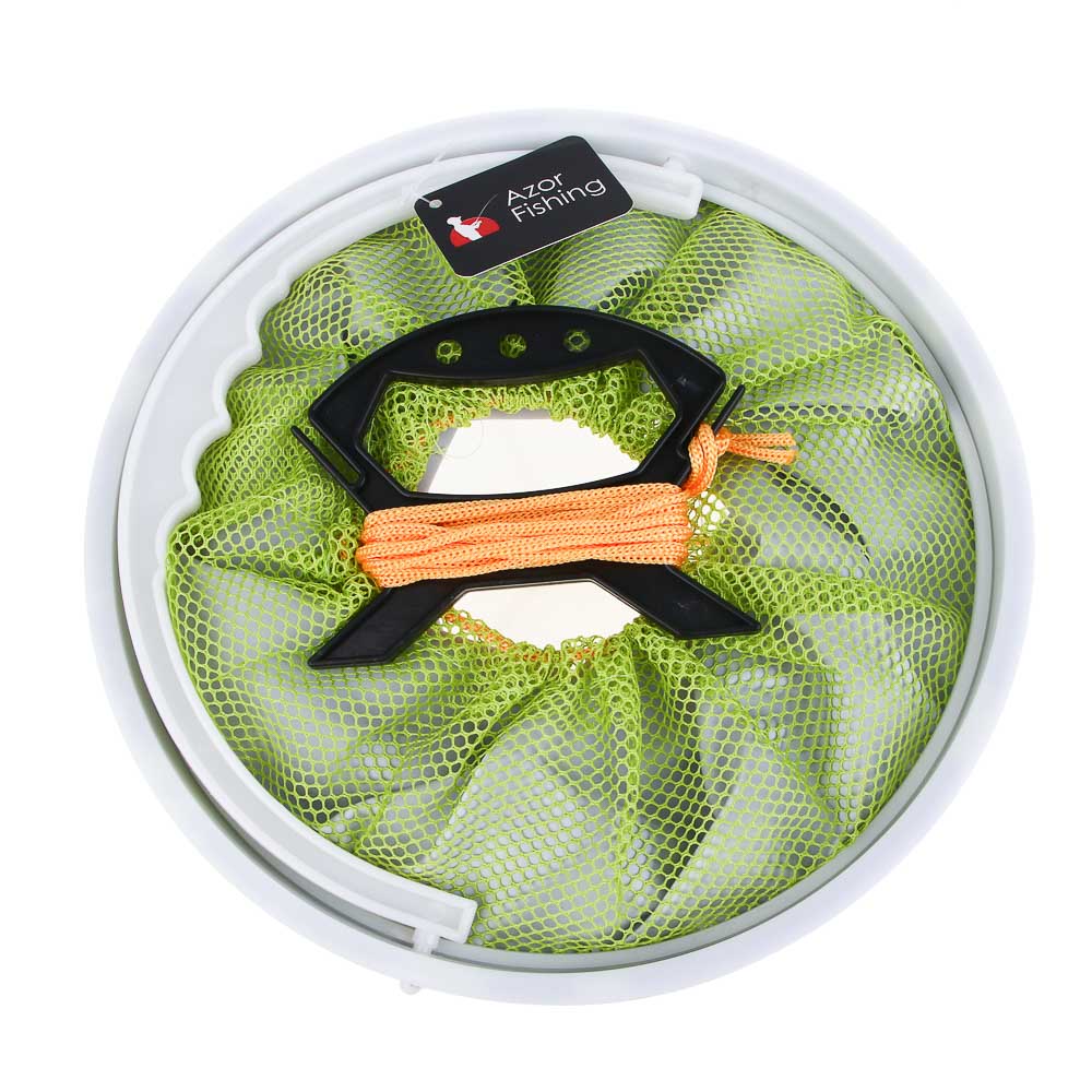 Ведро для рыбалки с сеткой тм AZOR FISHING, 11 л, арт.№ 147-036