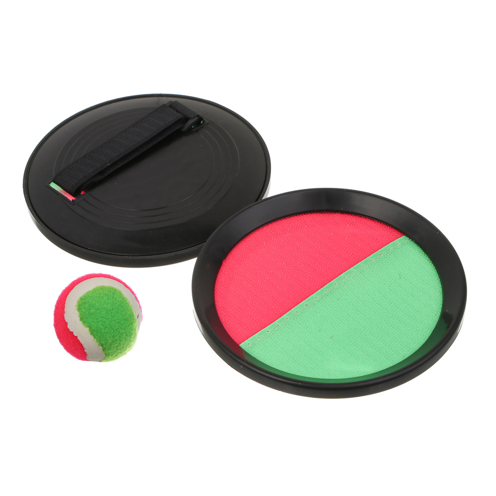 Набор поймай мяч, детский, ИГРОЛЕНД, (2 тарелки-липучки, мяч), d15,5 см, PP, нейлон, арт.№ 134-027