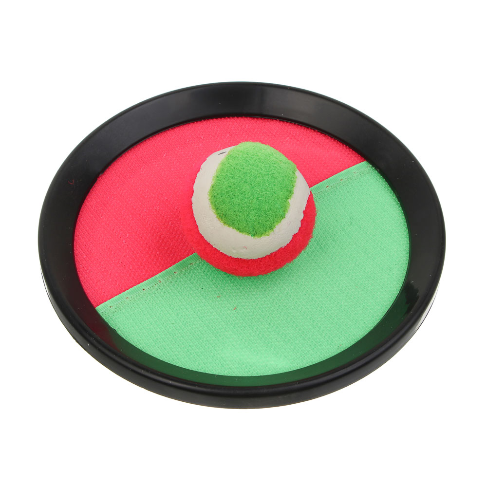 Набор поймай мяч, детский, ИГРОЛЕНД, (2 тарелки-липучки, мяч), d15,5 см, PP, нейлон, арт.№ 134-027