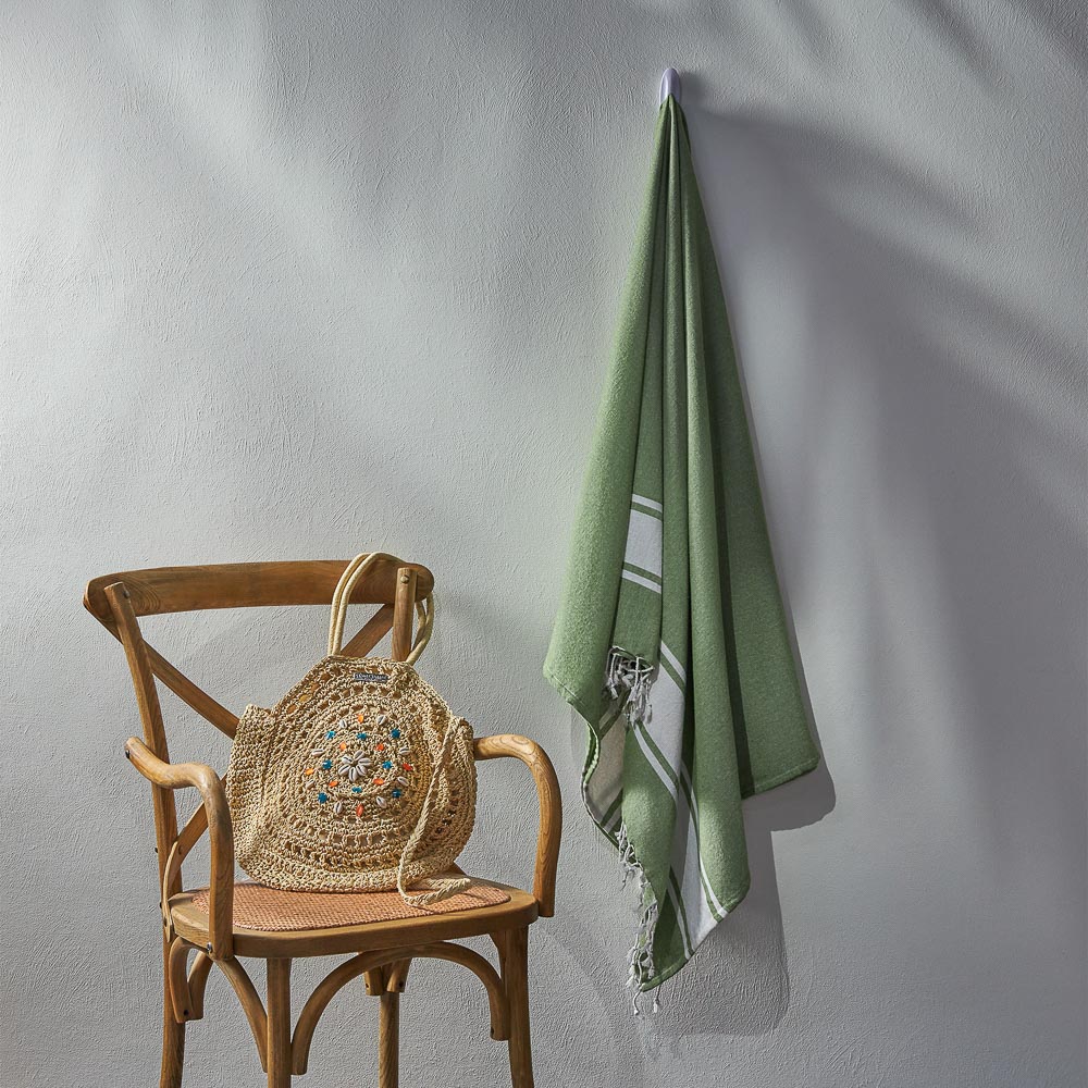 PROVANCE Саммер Покрывало для отдыха 170х180см, 75% хлопок 25% полиэстер, зеленый, арт.№ 496-004