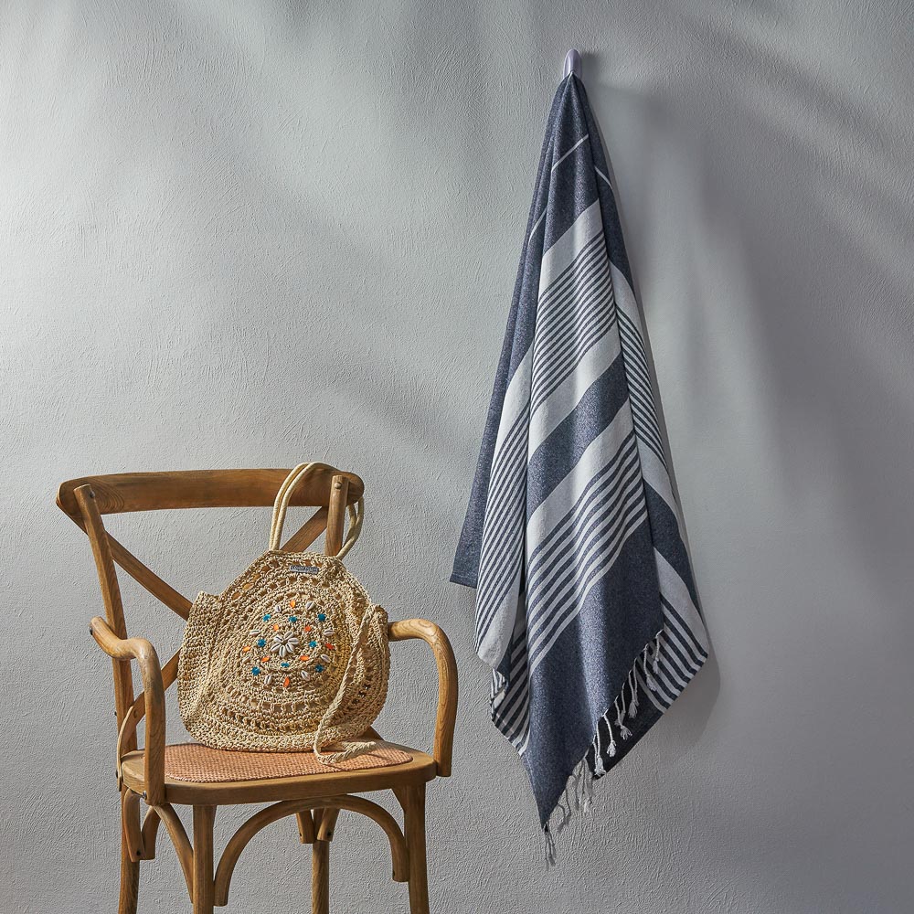 PROVANCE Саммер Покрывало для отдыха 170х180см, 75% хлопок 25% полиэстер, серый, арт.№ 496-005