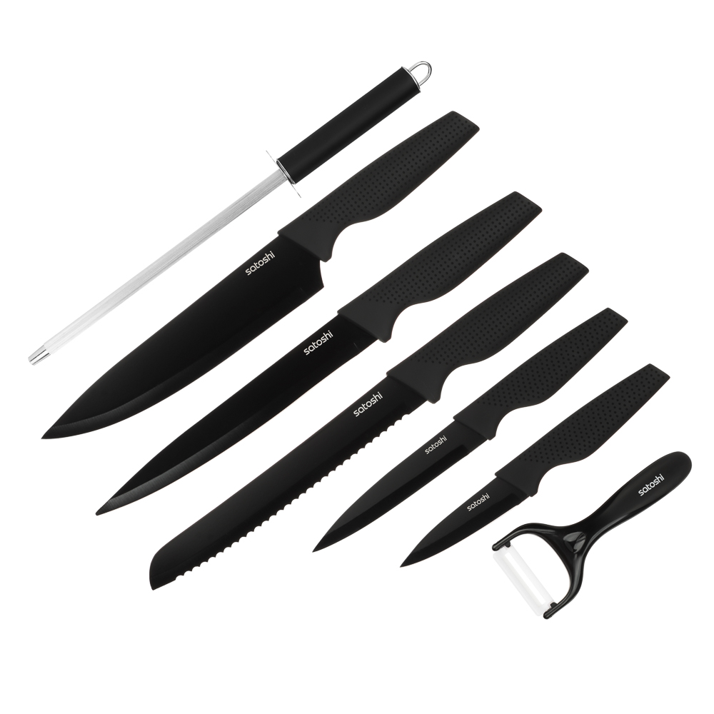SATOSHI Торонто Набор ножей кухонных 8пр, на подставке, арт.№ 803-416