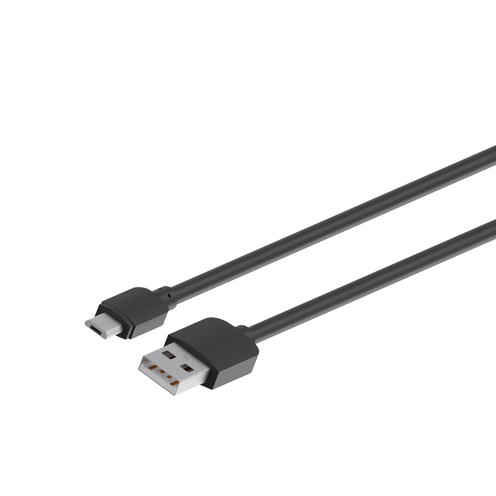 Кабель для зарядки USB(A)-microUSB Первая цена Эконом, 0,8м, 1A, прорезиненный, арт.№ 916-059