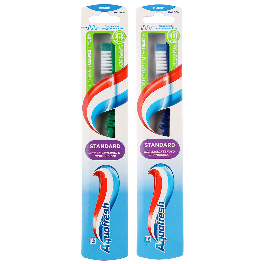 Зубная щетка Аквафреш Стандарт, средняя, 1шт, арт.№ 982-037