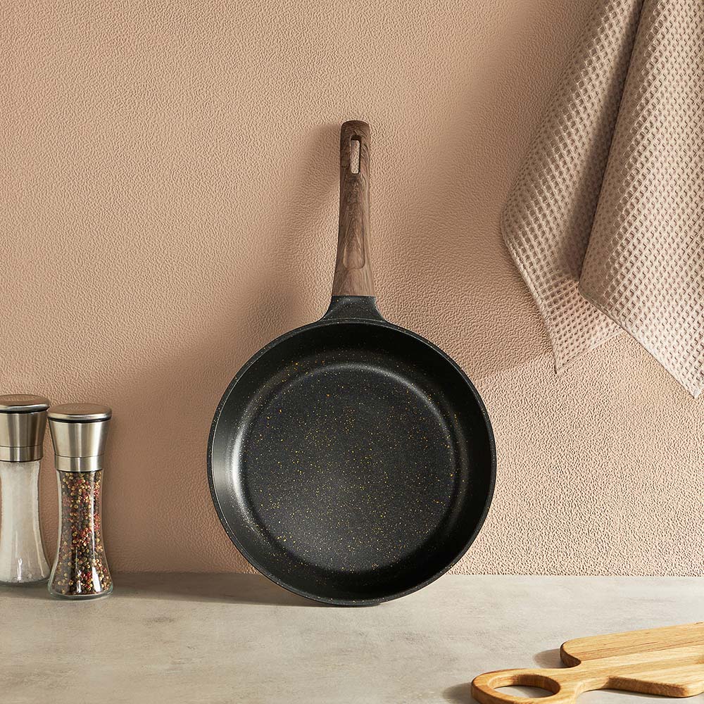 SATOSHI Карнуа Сковорода литая d28см, антипригарное покрытие Мрамор, индукция, арт.№ 846-562