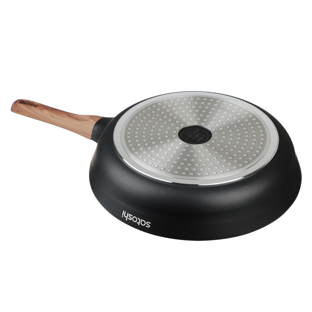 SATOSHI Карнуа Сковорода литая d28см, антипригарное покрытие Мрамор, индукция, арт.№ 846-562