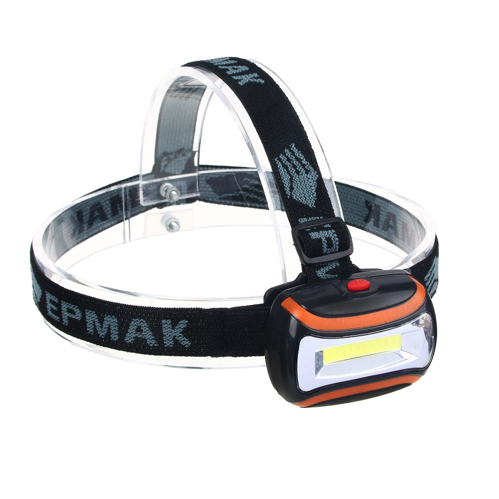Фонарь налобный тм ЕРМАК, COB LED, 65 Лм, 3xAAA, 0,65 Вт, 6,5х4,7х3см, пластик, арт.№ 221-027