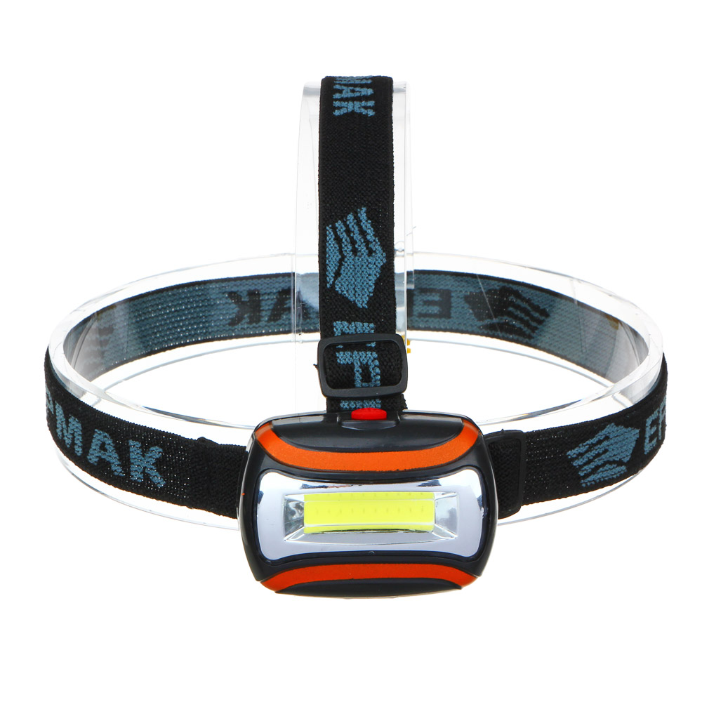 Фонарь налобный тм ЕРМАК, COB LED, 65 Лм, 3xAAA, 0,65 Вт, 6,5х4,7х3см, пластик, арт.№ 221-027