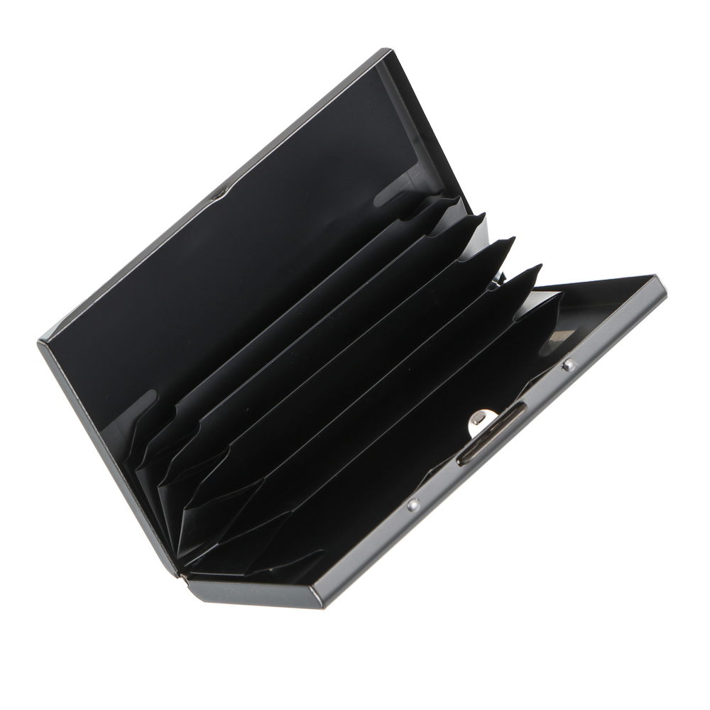 Кардхолдер книжка с защитой от считывания 6 слотов тм ЮL, алюминий, пластик, 9,8х6,5 см, 3 цвета, арт.№ 303-065