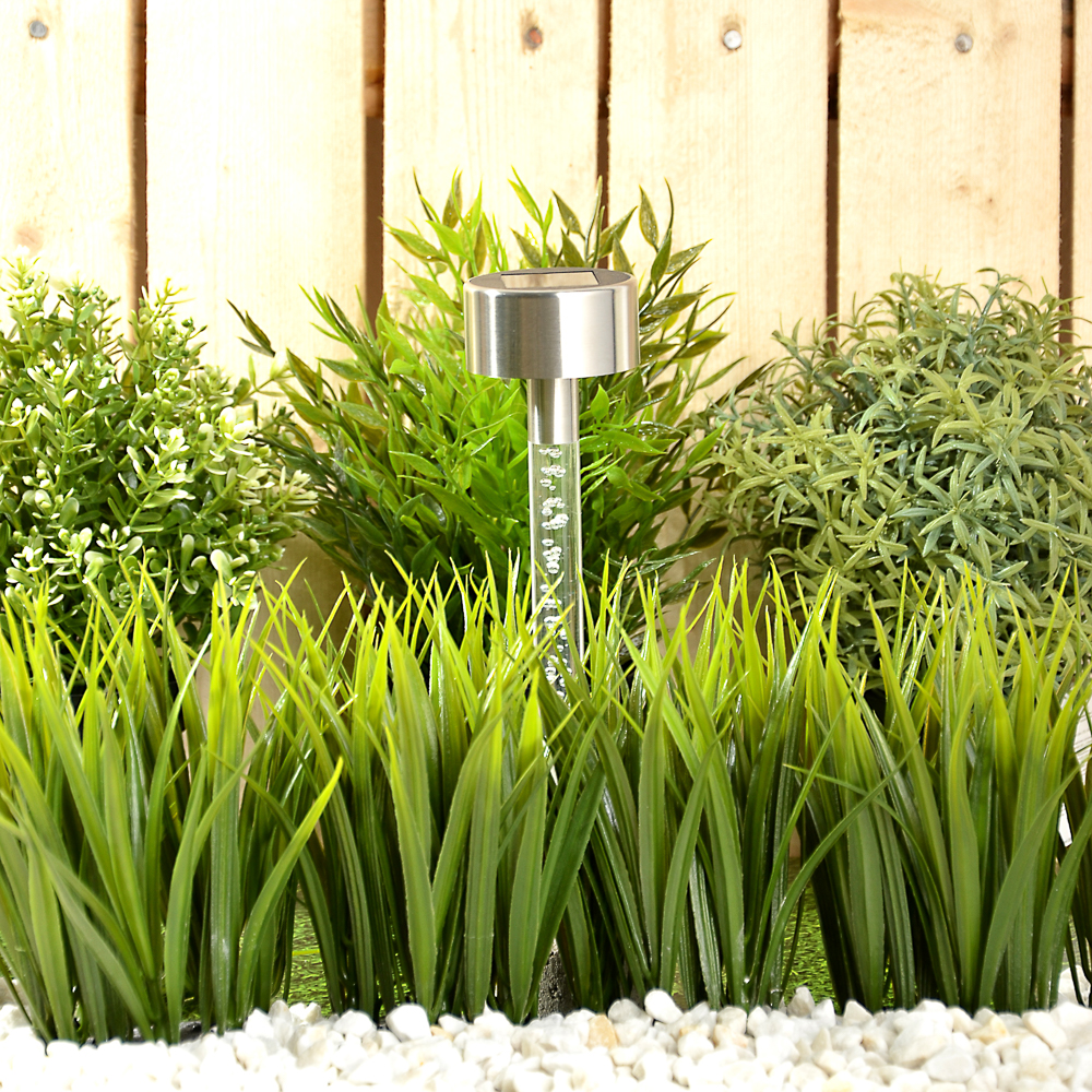 INBLOOM Фонарь садовый на солнечной батарее, 5.5x34.5см, 1.2V AAA, 1LED* мульти, пластик, нерж.сталь, арт.№ 185-035