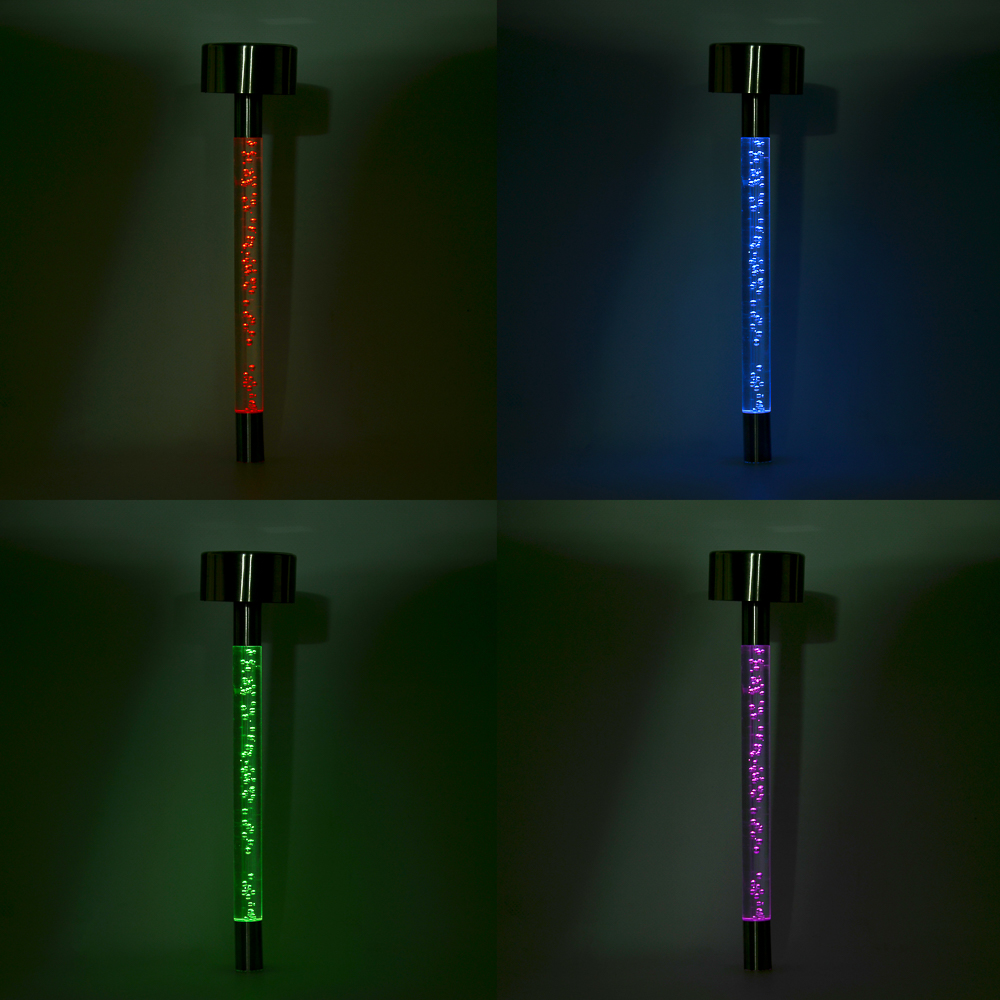 INBLOOM Фонарь садовый на солнечной батарее, 5.5x34.5см, 1.2V AAA, 1LED* мульти, пластик, нерж.сталь, арт.№ 185-035