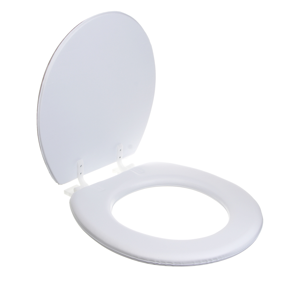 Сиденье для унитаза тм VETTA Мрамор, ПВХ, поролон, 39x36см, бежевый, арт.№ 027-006