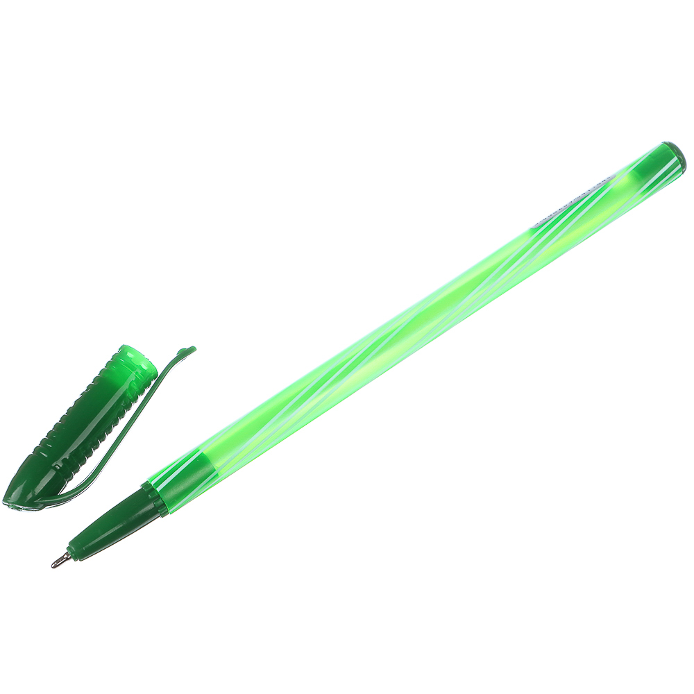 Ручка шариковая синяя, наконечник 0,7 мм, 4 цвета "закрученного" корпуса, арт.№ 627-071