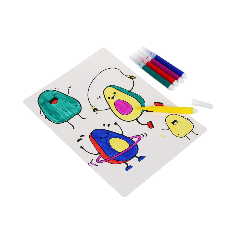 FLOMIK Набор для раскрашивания,фломастеры,краски,кисть,карабины,раскрас. в комплекте,картон,блистер, арт.№ 590-013