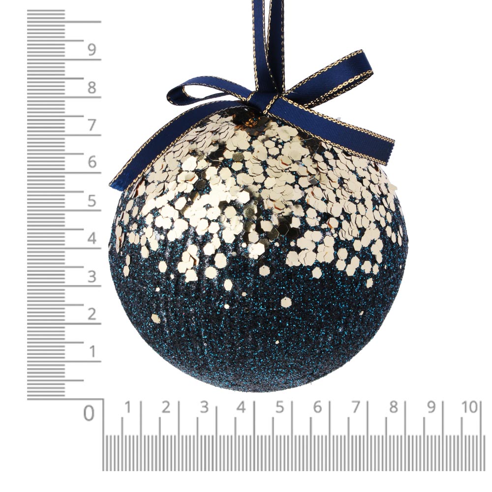 СНОУ БУМ Подвеска украшение фигурное с глиттером, 8см, пластик, ночной синий и пурпурный, 6 дизайнов, арт.№ 397-303