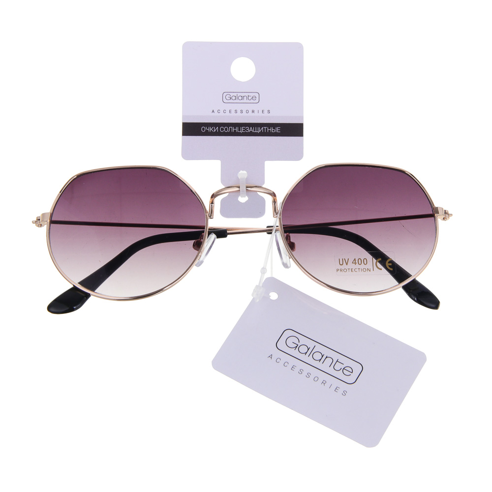 GALANTE Очки солнцезащитные, пластик, металл, 129x47мм, 2 дизайна, арт.№ 304-511