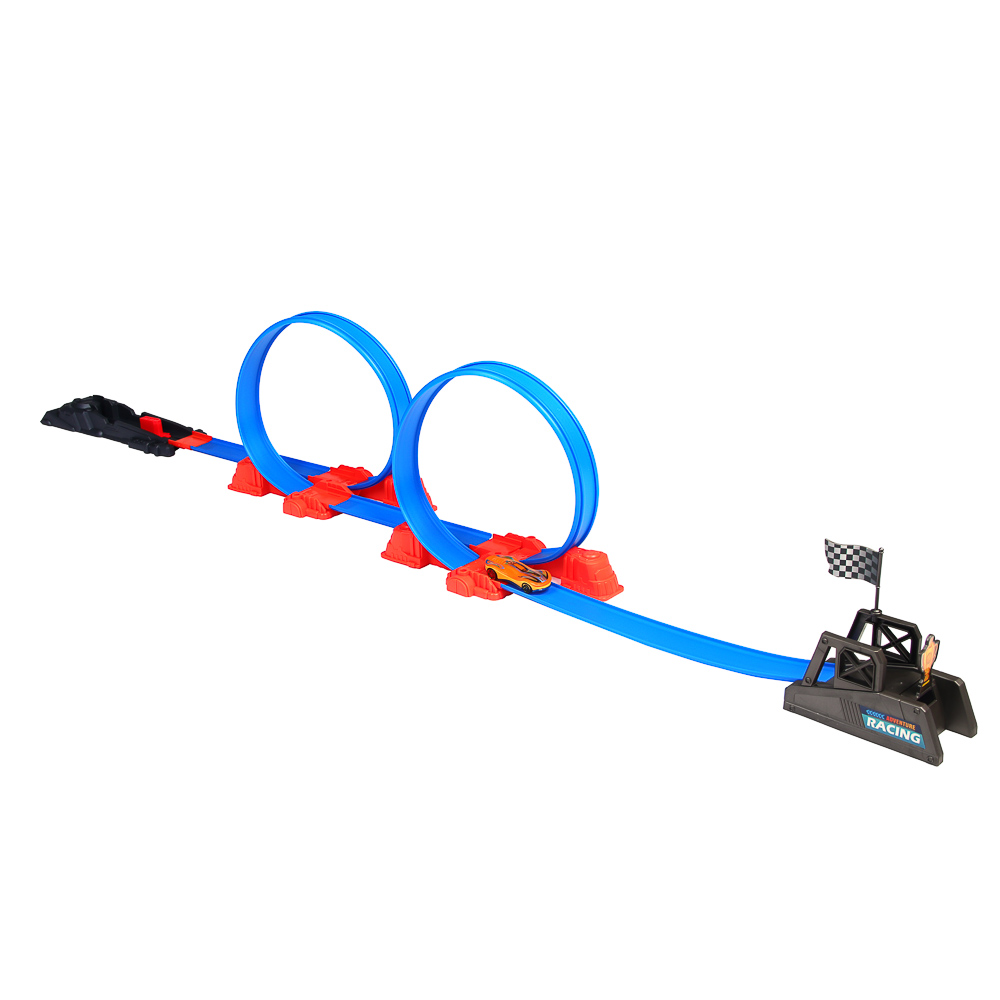 ИГРОЛЕНД Автотрек "Огненный прыжок", 1 машинка, РР, 42,5х6х27 см, арт.№ 276-171