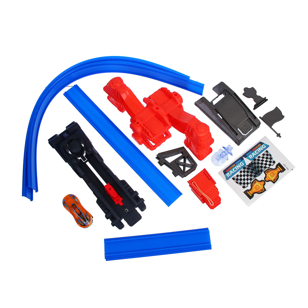 ИГРОЛЕНД Автотрек "Огненный прыжок", 1 машинка, РР, 42,5х6х27 см, арт.№ 276-171