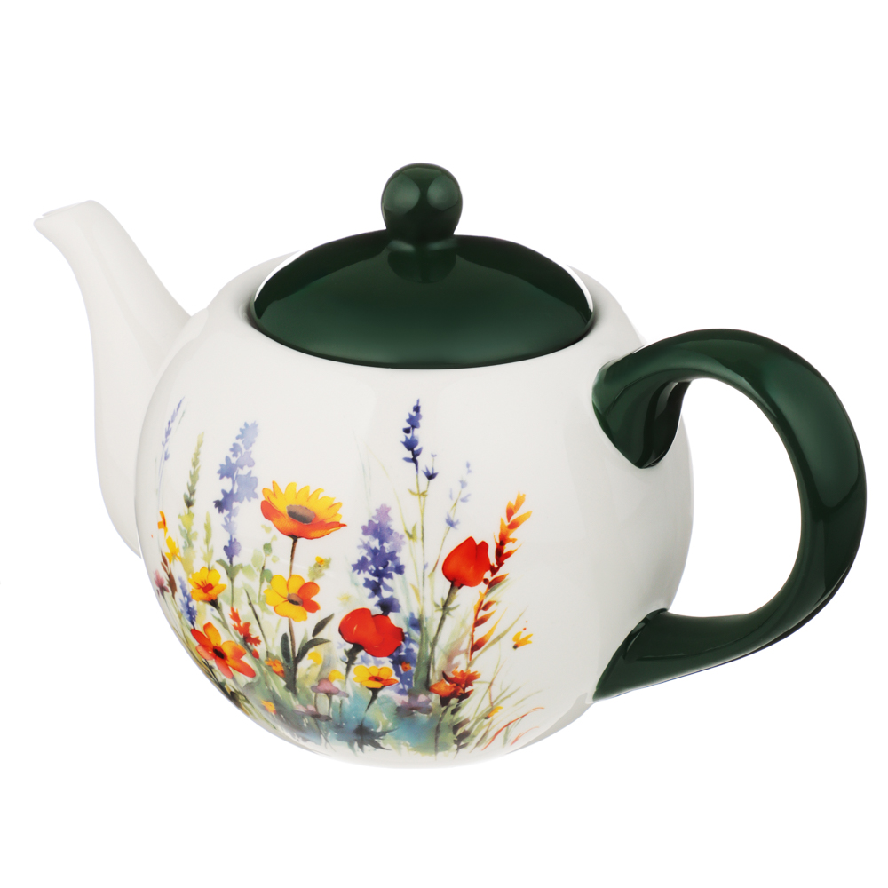 MILLIMI Полевые цветы Чайник, 900мл, керамика, арт.№ 824-011