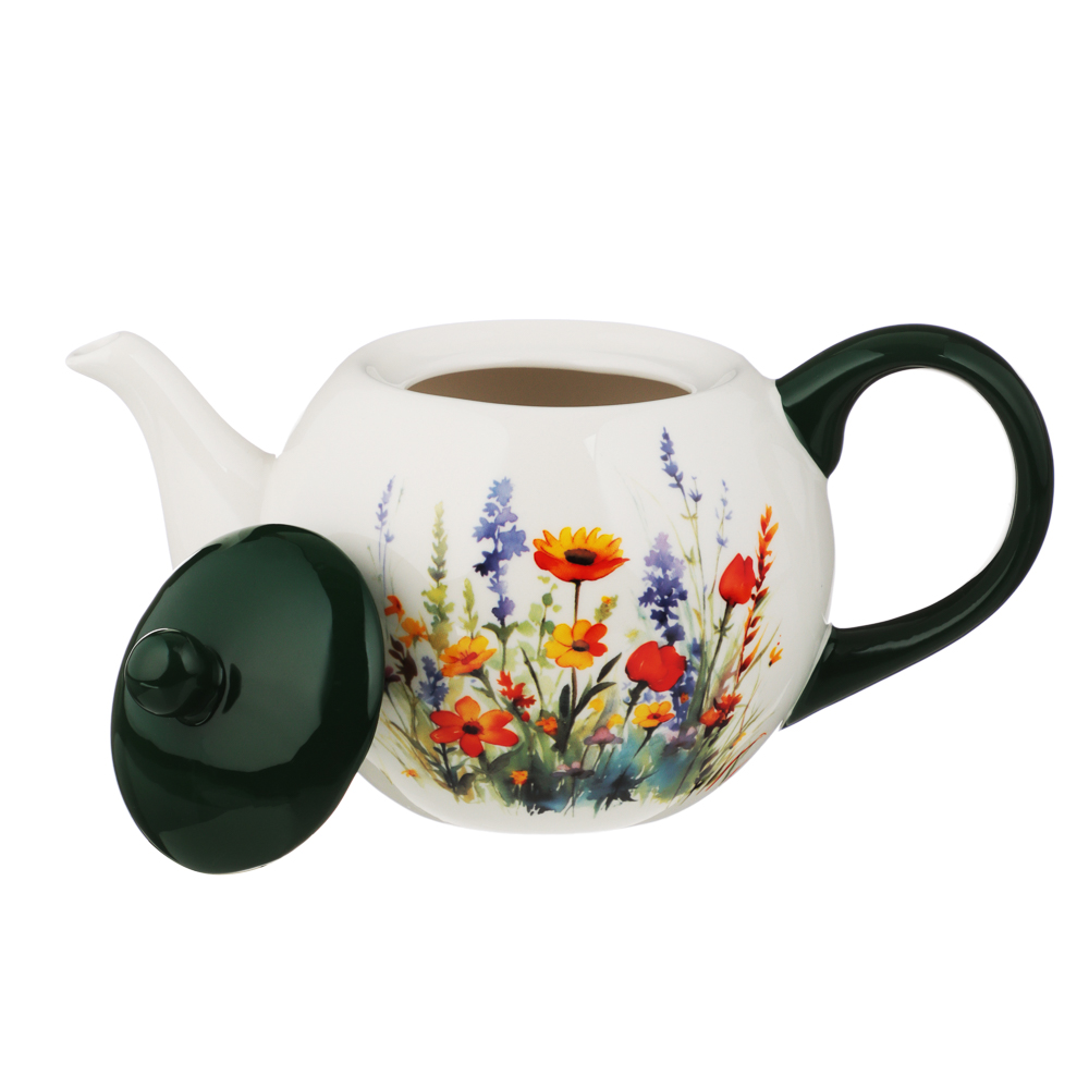 MILLIMI Полевые цветы Чайник, 900мл, керамика, арт.№ 824-011