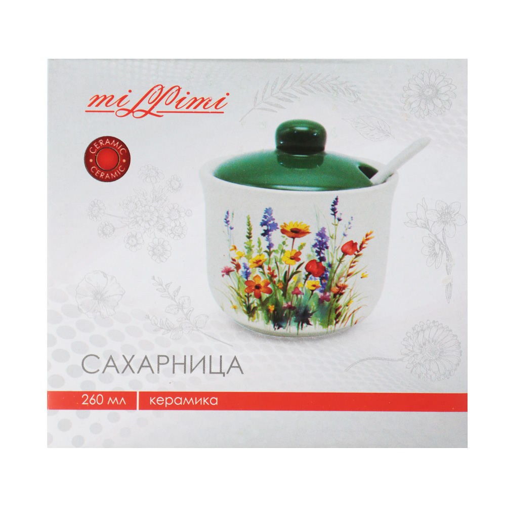 MILLIMI Полевые цветы Сахарница, 260мл, керамика, арт.№ 824-012