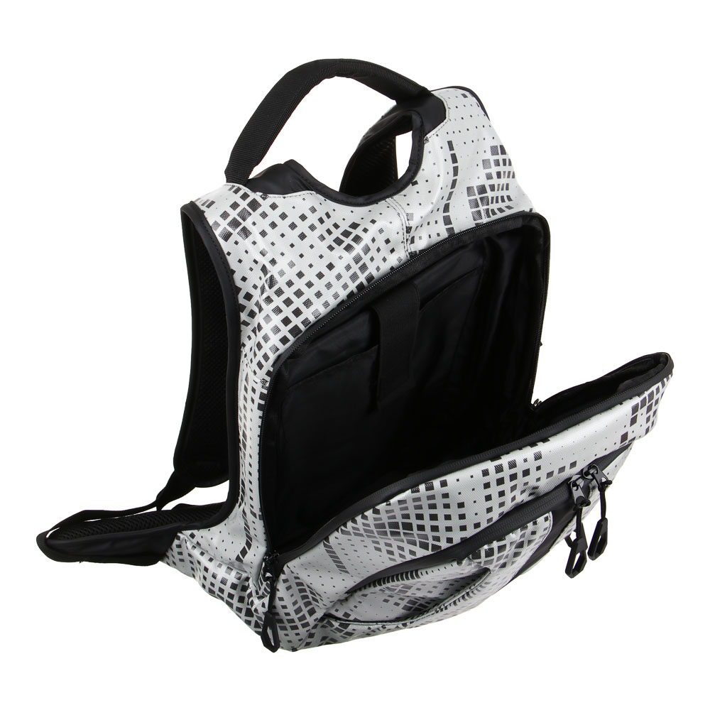 Рюкзак подростковый 50х32х17см, "Квадраты", 2 отд., 3карм., бок.поддержка, ручка, сверхплотный ПЭ, арт.№ 254-690