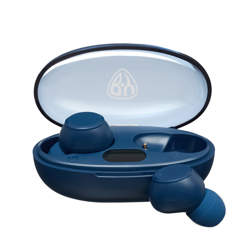 Наушники беспроводные TWS BY Wave, 30/200 mAh, BT:5.3, синий, арт.№ 410-280