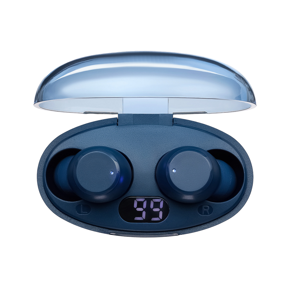 Наушники беспроводные TWS BY Wave, 30/200 mAh, BT:5.3, синий, арт.№ 410-280