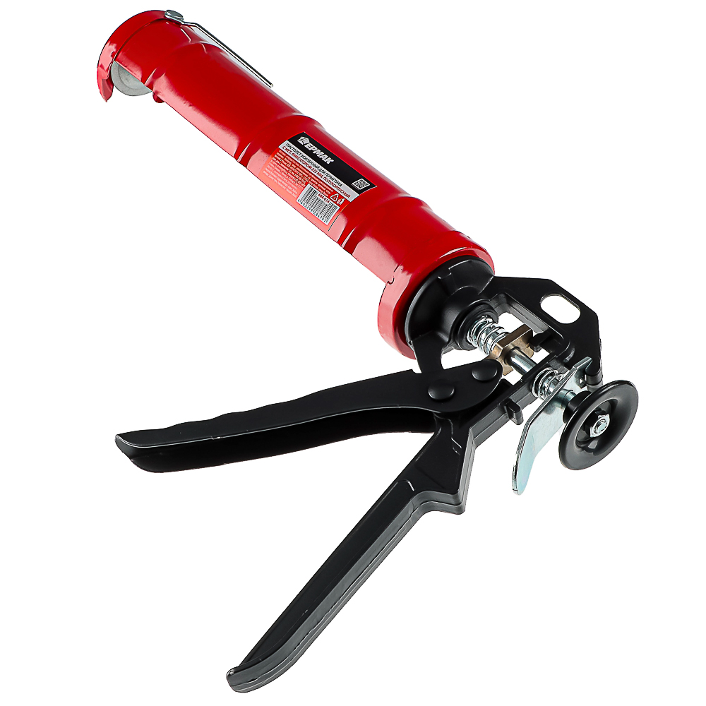 ЕРМАК Пистолет усиленный для герметика с мет. фиксатором 225мм полукорпусный, арт.№ 684-014