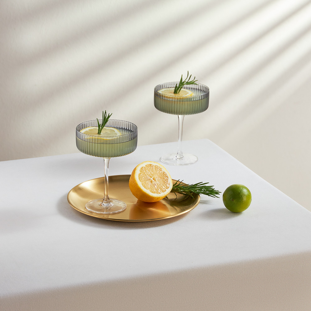 BY COLLECTION Black Line Набор бокалов для мартини, 2шт., 280 мл, 10х14 см, стекло, арт.№ 820-849