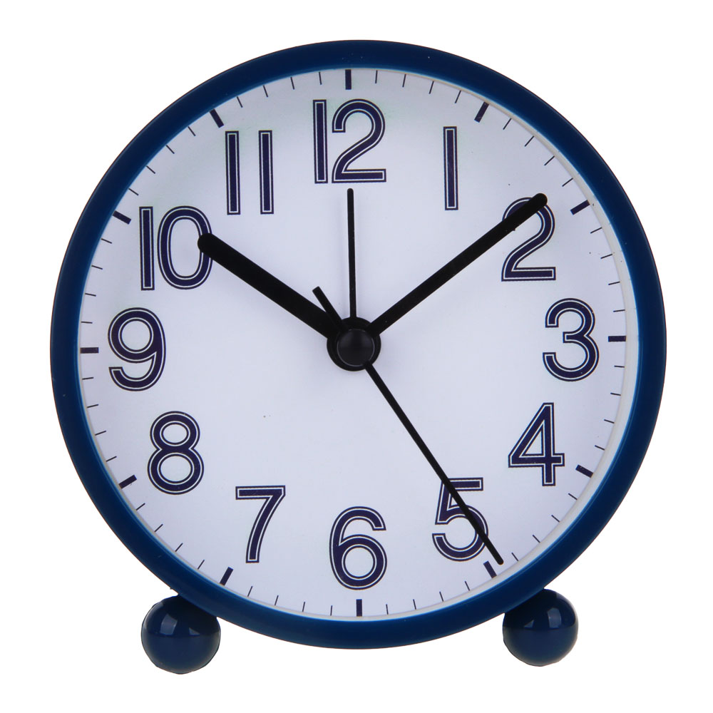 LADECOR CHRONO Будильник, 9,4x9,8x4 см, пластик, 1xAA, цвет синий, арт.№ 529-017