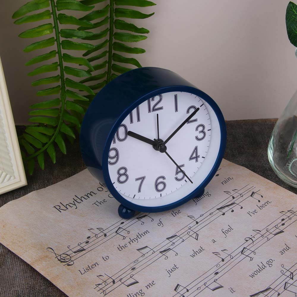 LADECOR CHRONO Будильник, 9,4x9,8x4 см, пластик, 1xAA, цвет синий, арт.№ 529-017