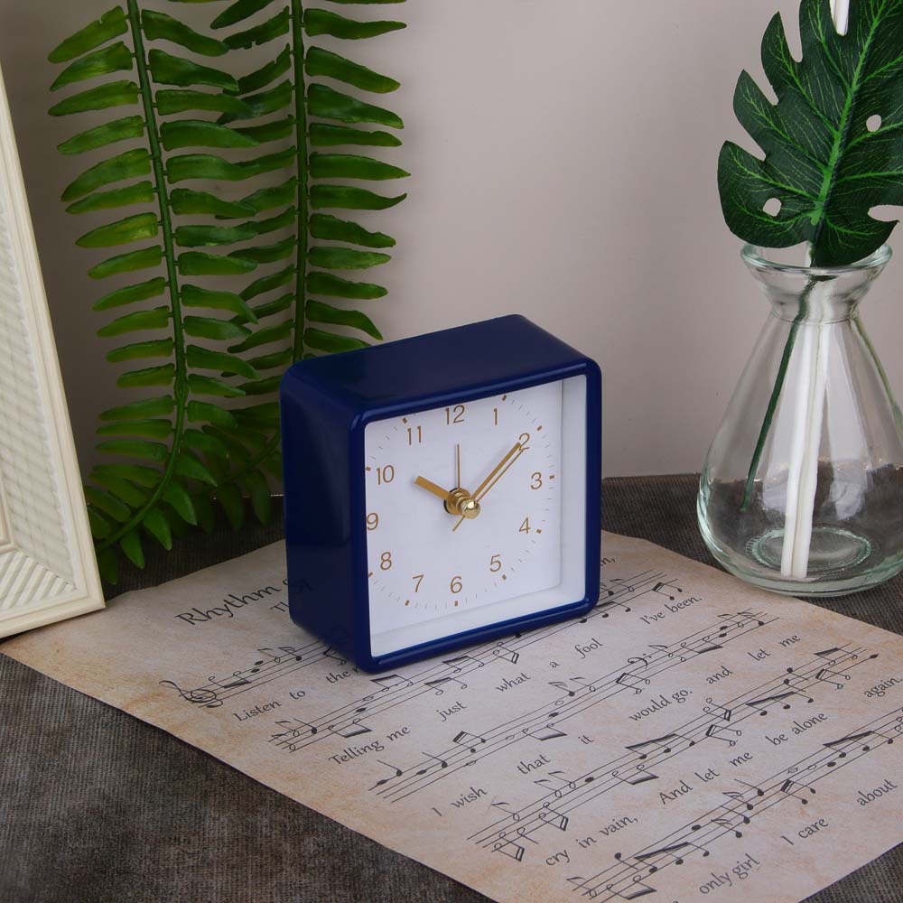 LADECOR CHRONO Будильник, 8,3x4x8,3 см, пластик, 1xAA, цвет синий, арт.№ 529-018