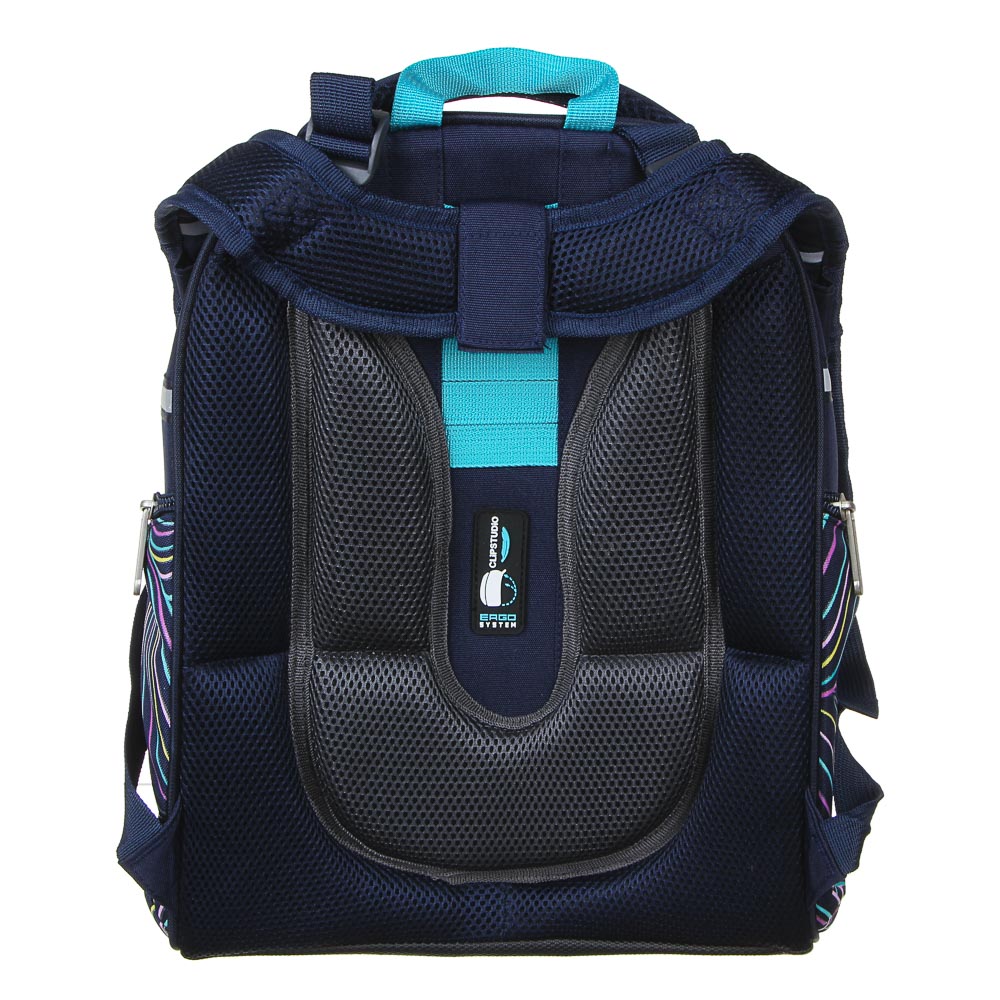 Вандер Флайт Рюкзак школьный жесткий, 38x30x20см, ПЭ, 2отд, 2карм, эргон.спинка,лямки регул.по росту, арт.№ 254-437