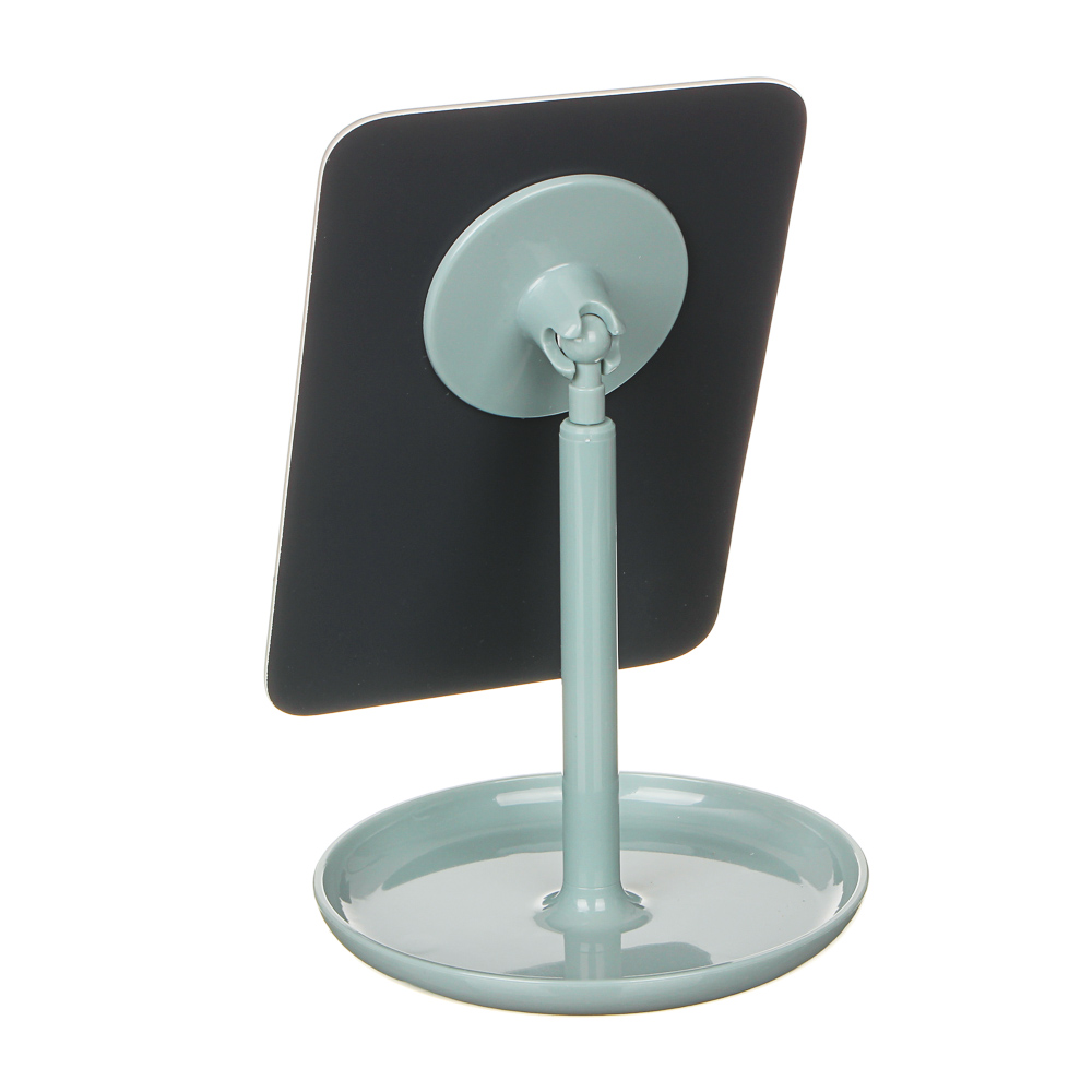 ЮНИLOOK Зеркало настольное, пластик, стекло, 12,5х24см, 3 цвета, 1862, арт.№ 347-082