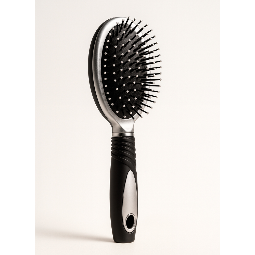 Расческа массажная тм ЮНИLOOK Классика, пластик, 23,8х6см, черно-серая, арт.№ 356-035