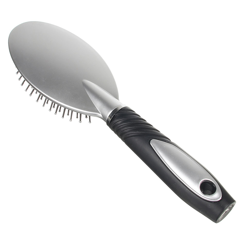 Расческа массажная тм ЮНИLOOK Классика, пластик, 23,8х6см, черно-серая, арт.№ 356-035