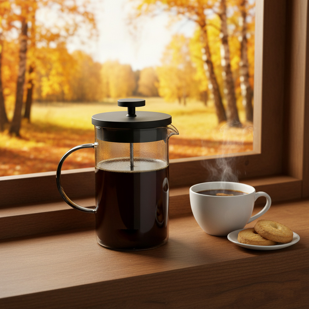 SATOSHI Графит Френч-пресс 600мл, жаропрочное стекло, арт.№ 850-259