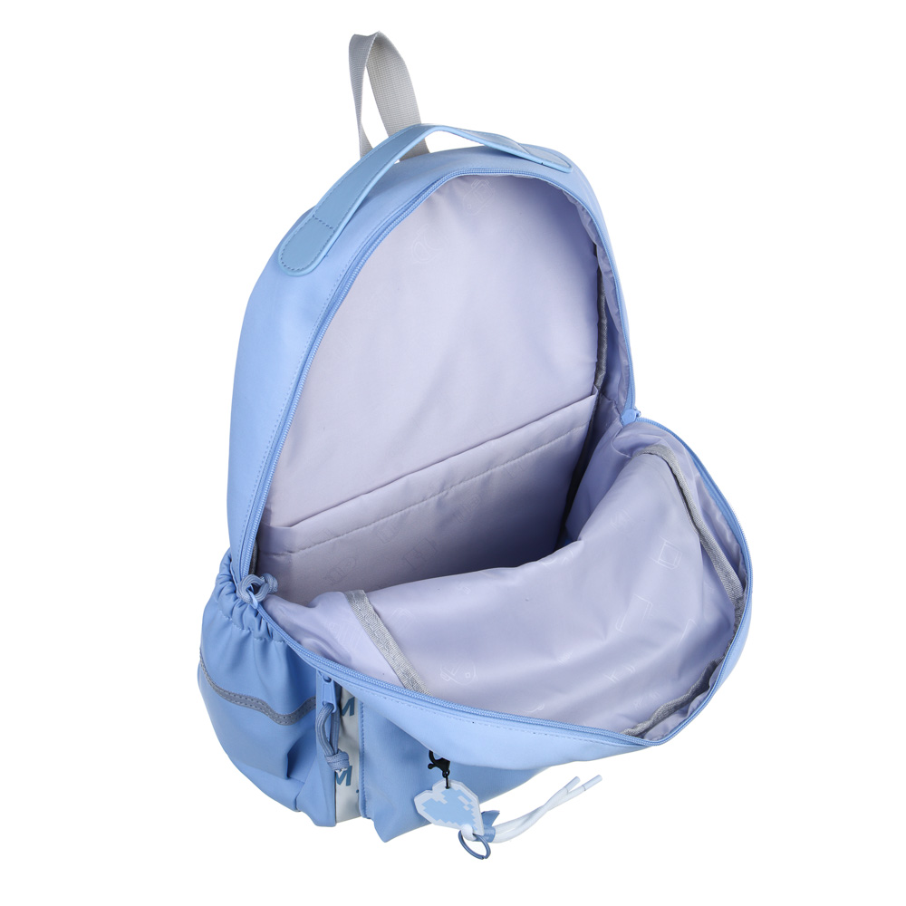 Рюкзак подростковый 45x30x17см, 2 отд., 4 карм., ручка, нашивка "зайчик", ПЭ, нейлон, сиреневый, арт.№ 254-755