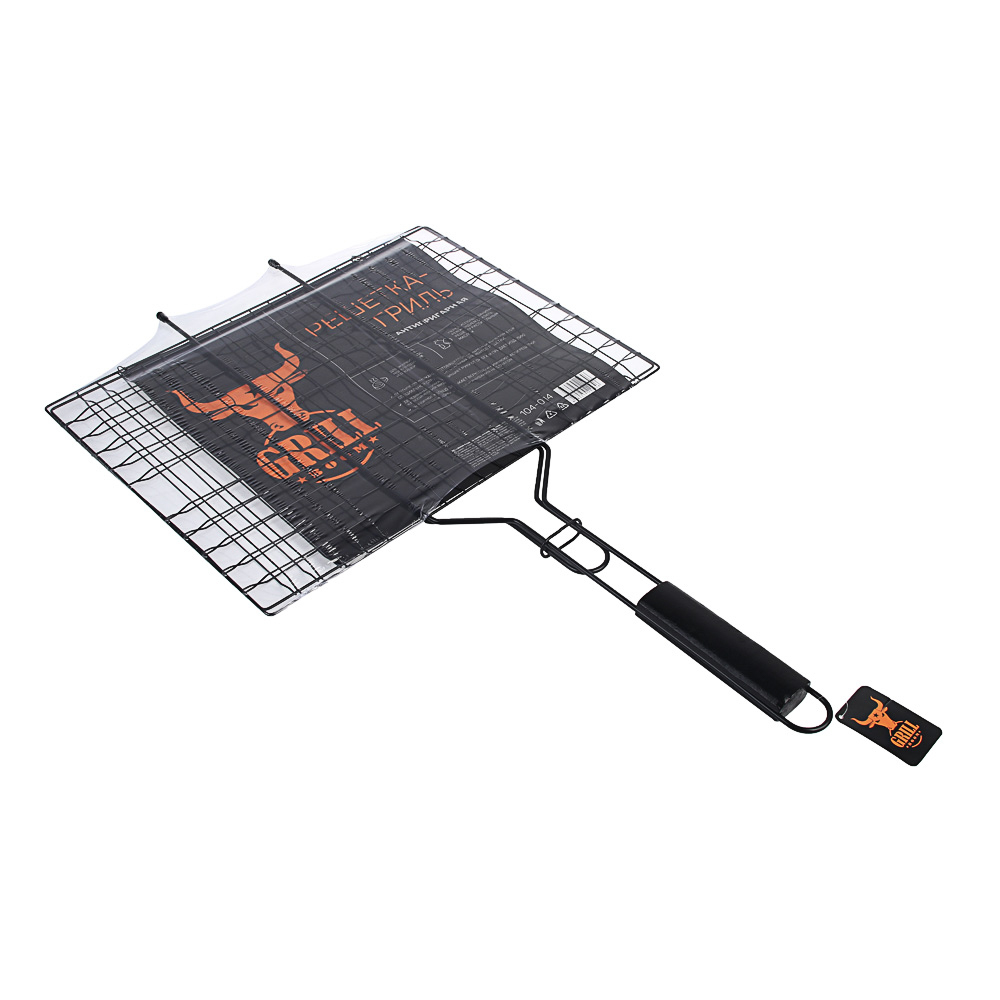 Решетка-гриль антипригар.покр. тм GRILLBOOM, 30х40х2 см, арт.№ 104-014