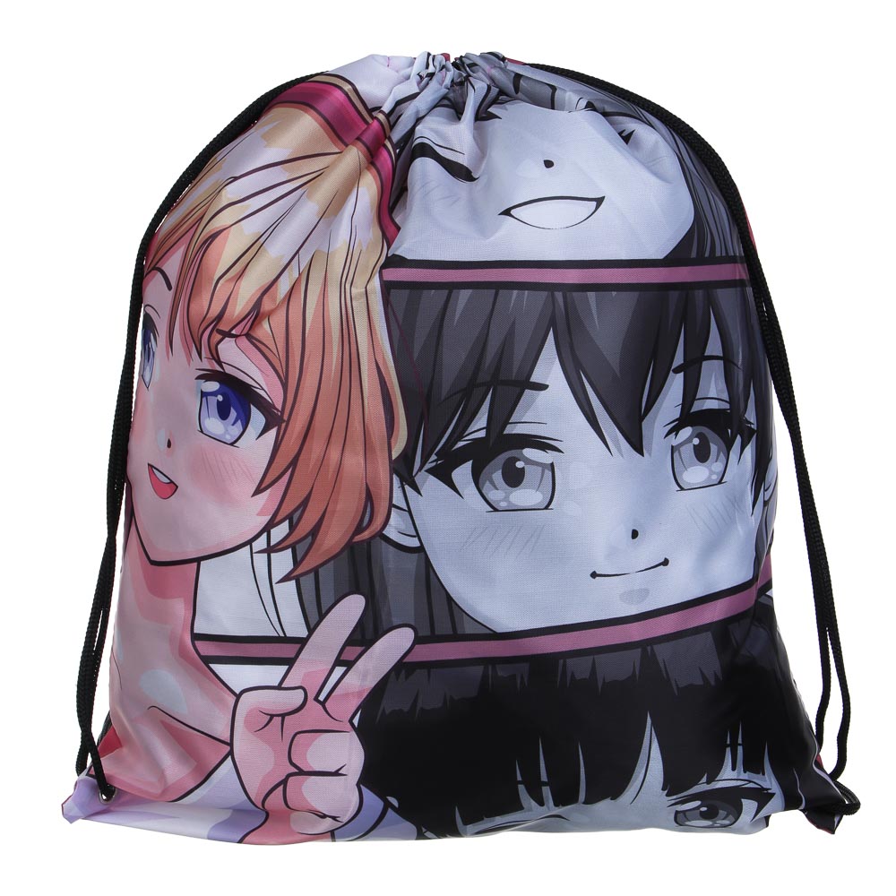 Японский Стиль Мешок для сменной обуви на завязках, увеличенный размер 40x47см, полиэстер, арт.№ 233-011