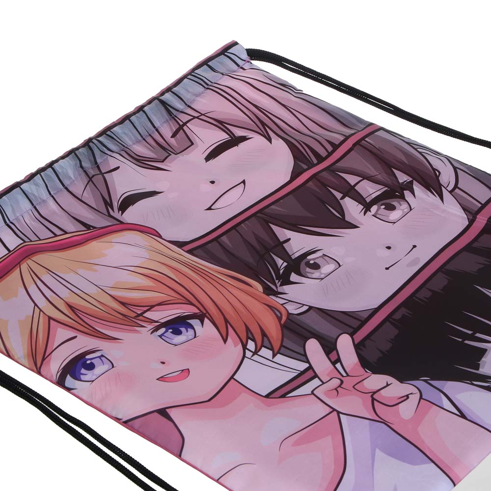 Японский Стиль Мешок для сменной обуви на завязках, увеличенный размер 40x47см, полиэстер, арт.№ 233-011