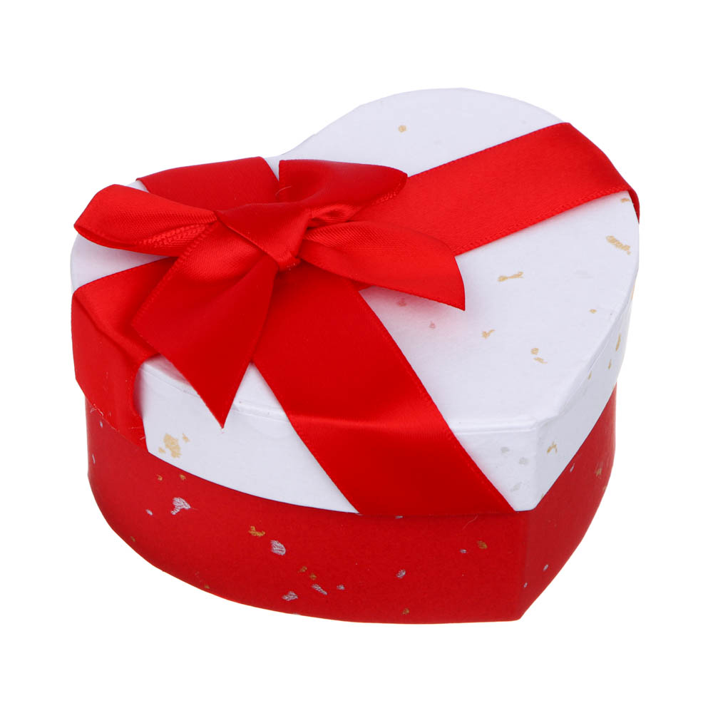 Коробка подарочная в форме сердца, с лентой, 11x9,8x5,2 см, арт.№ 207-015