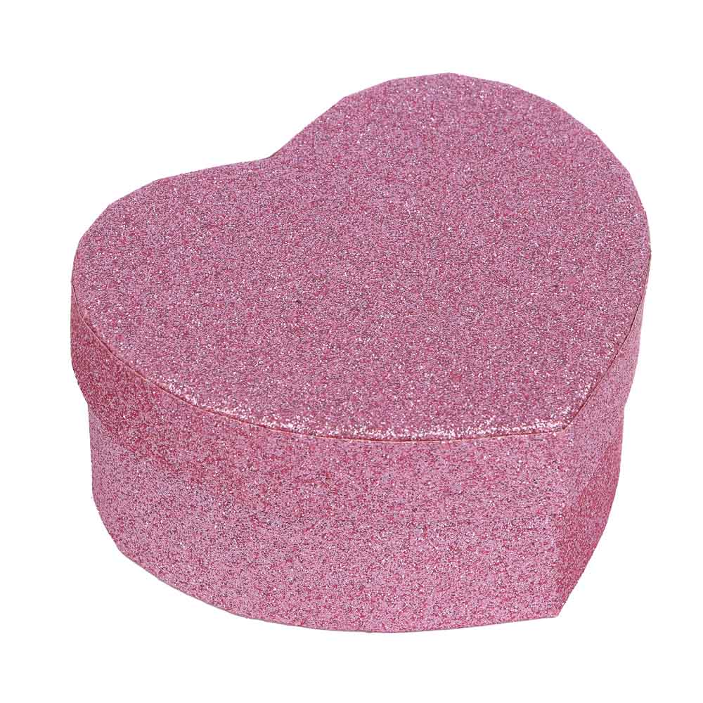 Коробка подарочная в форме сердца, декор глиттер, 11x9,8x5,2 см, 2 цвета, арт.№ 207-018